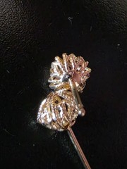 Vintage 14k Yellow Gold 6mm Filigree Flower Dome Stud Earrings – 0.6 g Starburst
