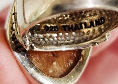 Gorgeous Vintage BARSE 925 Silver Raw Cut Citrine Ring Thailand Bold Brutalist
