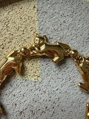 AVON Necklace Cat Kitten With Yarn Ball Link Necklace Shiny Retro Vintage 1980s