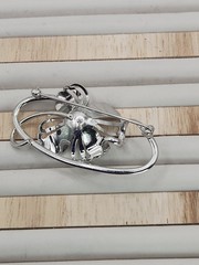 Vintage Forstner 925 Sterling Silver Art Deco Floral Flower Brooch Pin Signed