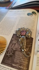RARE Marcel Boucher 1940’s Sterling Pave and Pink Topaz Brooch Flower Swirl