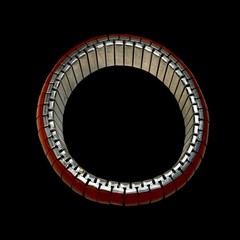 Vintage Red Jasper Expansion Bracelet Stretch Bangle 8 Inch