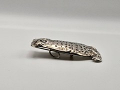 Vintage .925 Sterling Silver Great Horned Owl Brooch Pin Necklace Pendant Signed