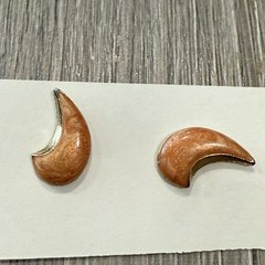 Vintage 80s Stud Earrings Set Of 2 Pairs Pierced Fashion Grandmacore Wavy Swirl
