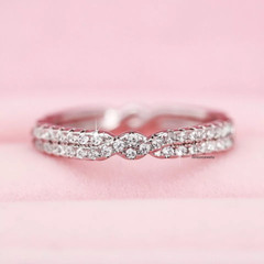 1.00Ct Round Cut Moissanite Anniversery Band Bridal Ring 14K Gold Plated Silver