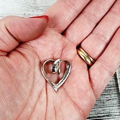 VINTAGE TRUE FRIEND HEART STERLING SILVER 925 PENDANT INSPIRATIONAL LOVE RETRO