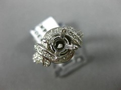 ESTATE WIDE 1.03CT DIAMOND 14KT WHITE GOLD 3D SEMI MOUNT ENGAGEMENT RING #3056