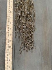 Necklace Statement Fringe Bronze Tone Tassel Beaded Boho Chic Runway Evening
