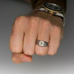 White Diamond 2.30 Ct Art Deco Antique Vintage Men’s Engagement Ring 925 Silver