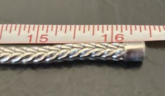 Snake Silvertone Magnetic Clasp Front Barrel Minor Gold Tone Detail Necklace