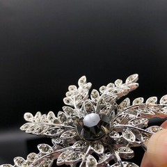 Vtg Sarah Coventry Brooch Earrings 1963 Evening Snowflake Rhinestone Demi Parure