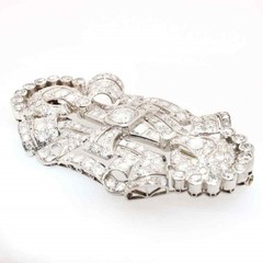 Round & Baguette Cut CZ Stone Victorian Edwardian Wedding Elegant Brooch For Her