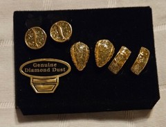 Evan St. Clair Gold Tone Diamond Dust Clip Earrings