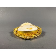 Antique 14K Gold Filigree Cameo Convertible Brooch/Pendant c. 1920s (2.5″ x 2″)