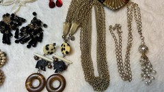 Vintage Jewelry Lot Some Signed Rhinestone Brooch Necklace Clip Earring Over 25!