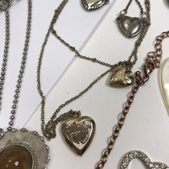 Vintage To Mod Heart Jewelry lot Love Retro Rockabilly locket 1+ pounds Coquette