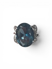 Vintage NOS rhodium Plated Ring Size 7