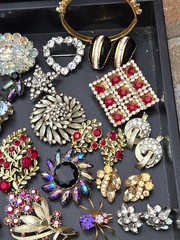 High End All Vintage Rhinestones Crystals Costume Jewelry Lot Signed