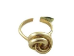 Vintage Classic Love Knot Knotted Ball Design Gold Plated Cocktail Ring