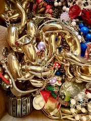 30 lbs Vintage Costume Jewelry Scrap Lot Repair Repurpose Wearable Mixed