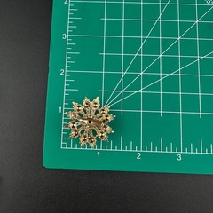 Vintage Rhinestone Brooch Lot Snowflake Star Flower Gold Silver Tone Blue Stones