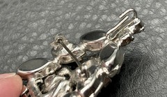 Vintage Juliana D&E Rhinestone Dangle Fringe Brooch Pin Pendant Silver Tone