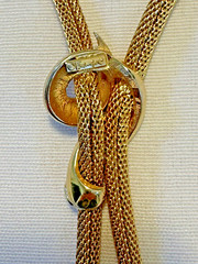 Vintage FRANCOIS Gold Statement Necklace With Tassels