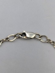 Vintage 925 Sterling Silver Infinity & Oval Link Starter Charm Bracelet 8″ – 4g