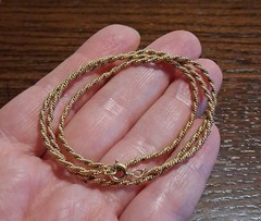 Vintage 18″ Gold Filled Twisted Rope Chain Necklace See Pics/Description