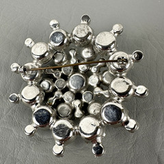 Vintage Juliana Brooch DeLizza & Elster Clear Rhinestone Snowflake #1296 READ!