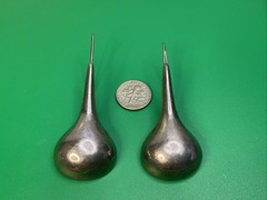 Vtg N D Sterling Silver Teardrop Long Dangle Drop Earrings 2.5 X 1 INCH LARGE