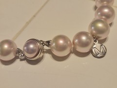 Majorica 925 Sterling Silver Faux Pearls (11mm) 7/16″ Beaded 16.5″ Necklace