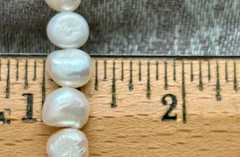 GENUINE PEARL NECKLACE Chunky Gemstone Labradorite & Baroque Pearl Artisan OOAK