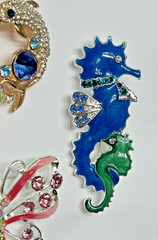 Crystal Rhinestone Bee Butterfly Brooch Pin LOT Insect Bug Animal Blue Brooches