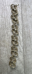Vintage Unbranded Bracelet Antiqued Gold Tone Textured Waves