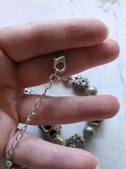 Vintage Onyx And Silver Tone Necklace And Earrings Set