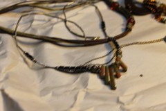Stone leather shell vintage jewelry lot some designers too one leather sterling