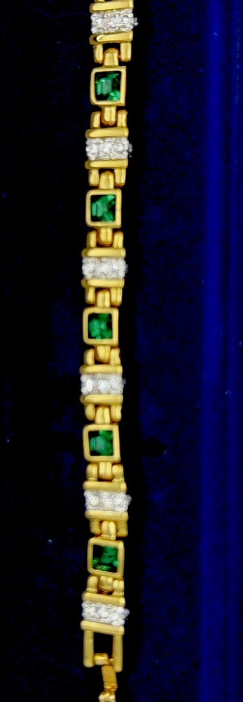 Camrose Kross Jackie Kennedy Simulated Emerald Bracelet New In Box
