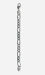 Vintage 925 Sterling Silver Signed Unisex Chain Link 8.25” Figaro Bracelet Italy