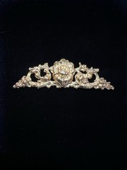 Vintage Rose Sconce 22K Gold Plated Brass Stamping for Jewelry/Craft/Decoration