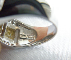 Victoria Wieck Sterling Silver 925 Channel Set Yellow CZ Ring Size 8