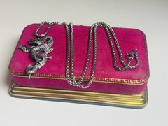 Vintage Silver Tone Chinese Magic Infinity Dragon Men’s Gothic Pendant Necklace