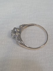 Antique Art Deco 1920s Diamond Ring 14k Yellow And White Gold Size 6.25