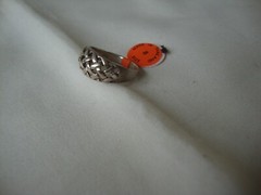 VINTAGE 1970-80s OPENWORK 3D WEAVED DOME RING STERLING SILVER STAMPED 925 SZ 8