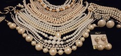 Vintage Mod Faux Pearl Jewlery Lot Of 61. 6lbs+.24 Signed Monet Anne Klein Avon