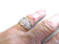 1.50 ctw Diamond Pave Ring in 14k Gold size 6.25 SI1-2 G Diamonds Make Offer