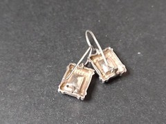 Vintage Silver And Black Sterling Silver Silver Earrings With Black Stones