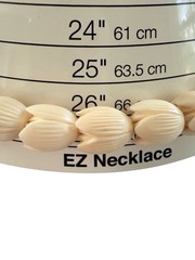 Vintage Hawaiian Ming Style Pikake Jasmine Beaded Necklace 26” Earring Set WB3