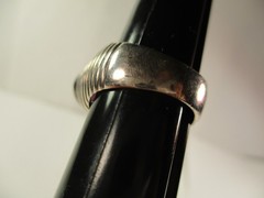 Vintage Contemporary Style Sterling Silver Twin Pear Shape Amethyst Ring 7.5