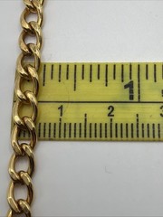 VTG 1/20 12K GF Gold Filled Curb Chain Starter Charm Bracelet